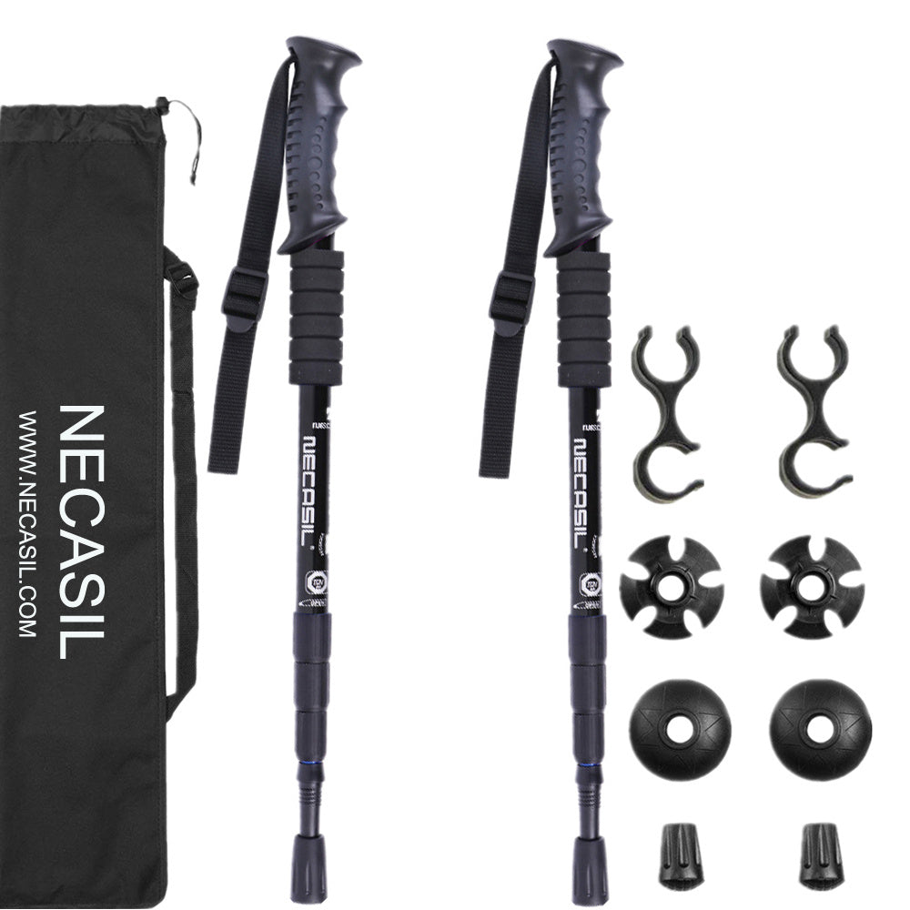 Set Of Aluminum Alloy Trekking Poles With Straight Handle